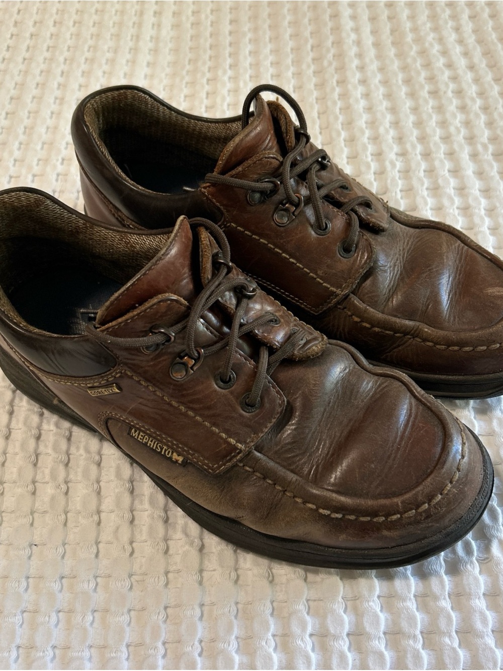 Mephisto Leather Low Hiking Walking Lace-Up Sneaker GoreTex Men’s US 9.5 EU 9
